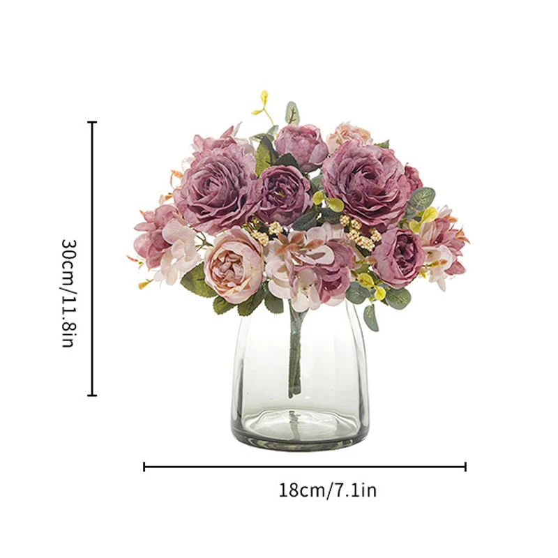 Имитация розы розовая фотография искусственные цветы букет фотографий для