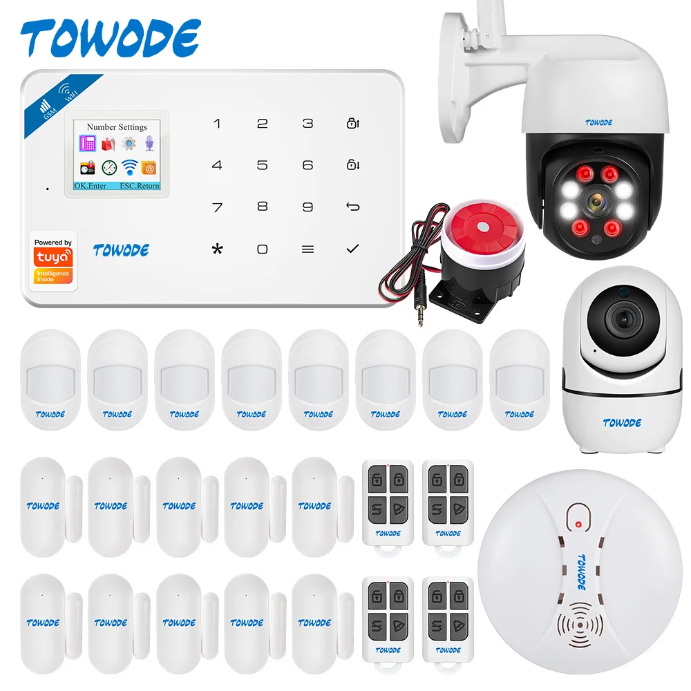

Смарт-система сигнализации TOWODE W181 Tuya, Wi-Fi, GSM, датчик движения