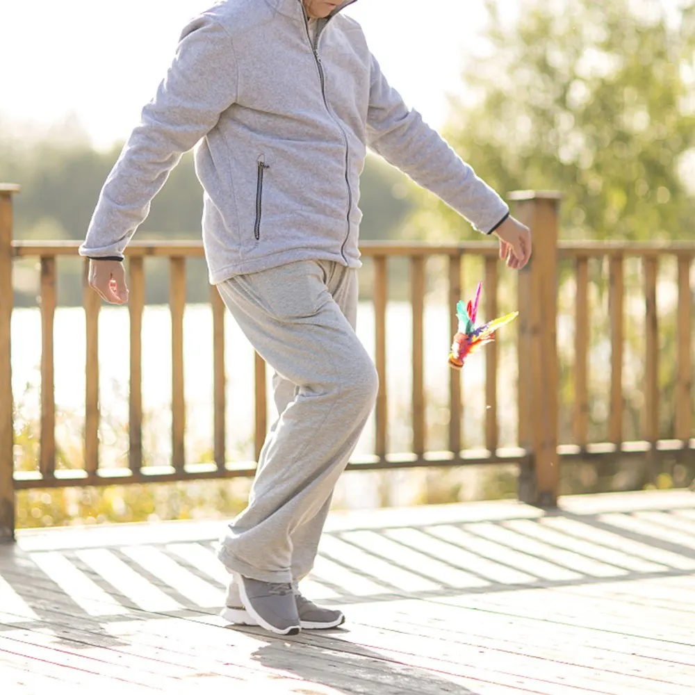 

1Pc Colorful Chinese Jianzi Feather Kicking Shuttlecocks Foot Exercise Sports Game