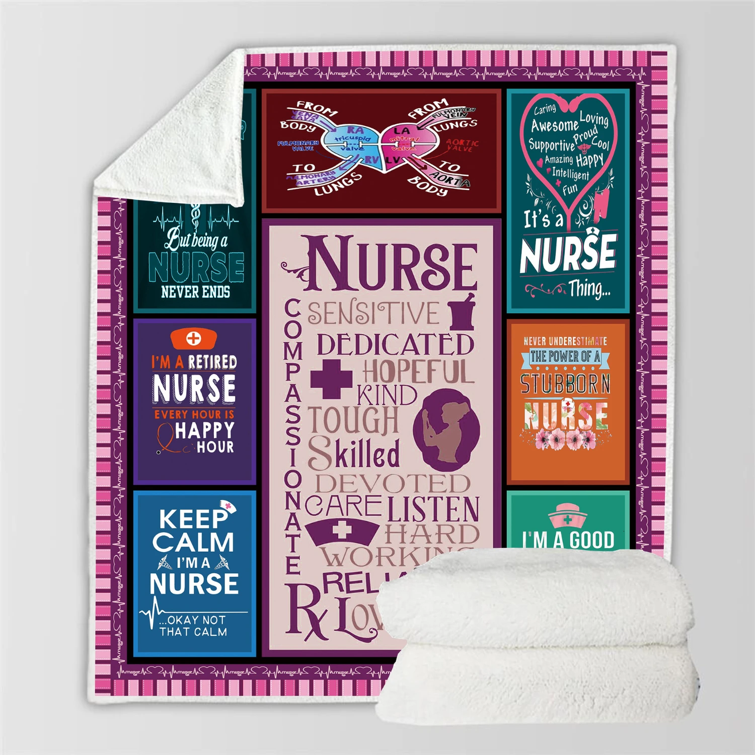 Мягкое флисовое теплое одеяло для медсестер диванные постельные принадлежности