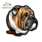 EARLFAMILY 13 см x 12,8 см для бульдога, домов на колесах, автомобильные наклейки, наклейки, виниловые водонепроницаемые мотоциклетные граффити, аниме Декор