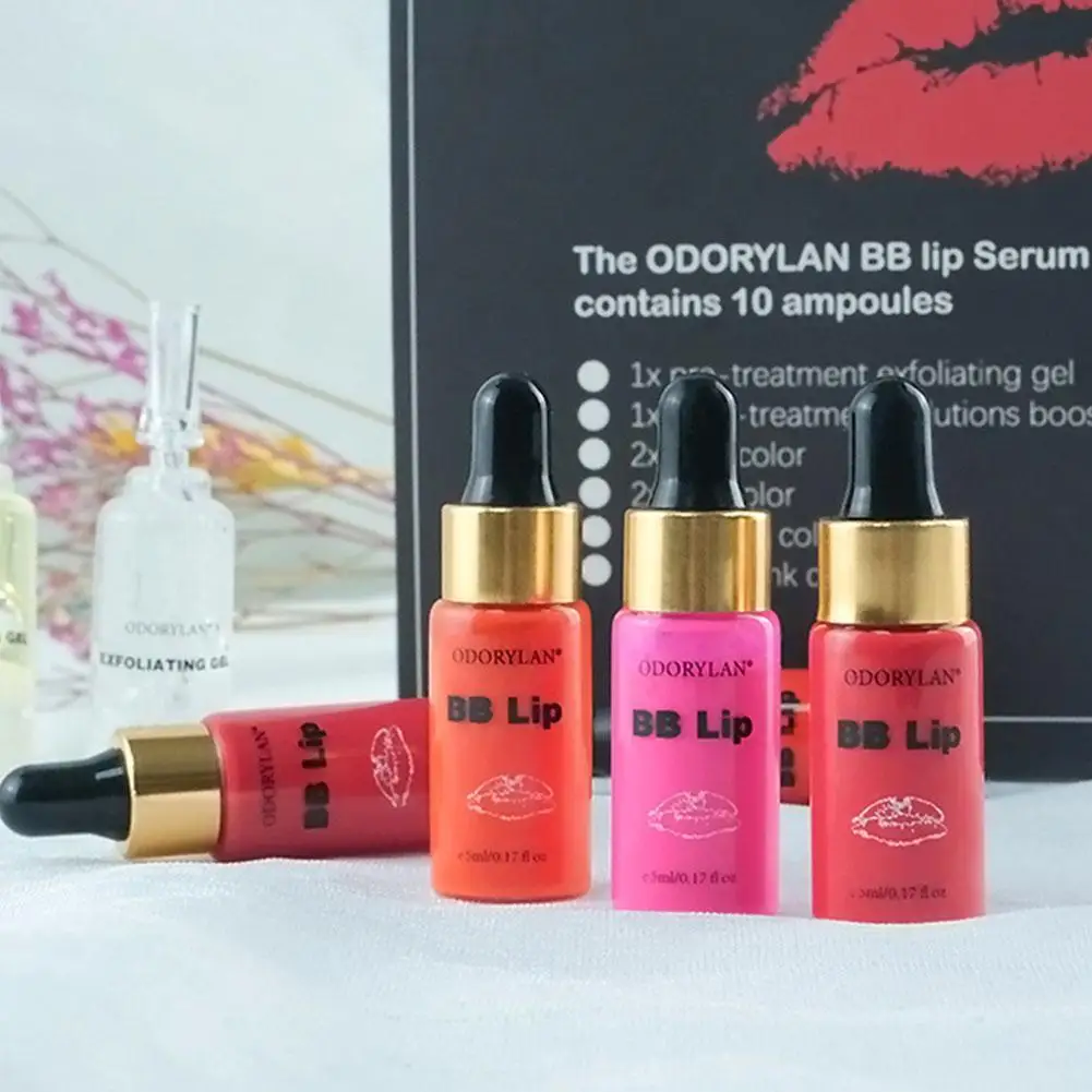 

1 Box ​5ml Korean Glow BB Lips Ampoule Serum Kit BB Lip Serum Pigment BB Cream Set For Lip Gloss MTS Beauty Care Drop Shipping