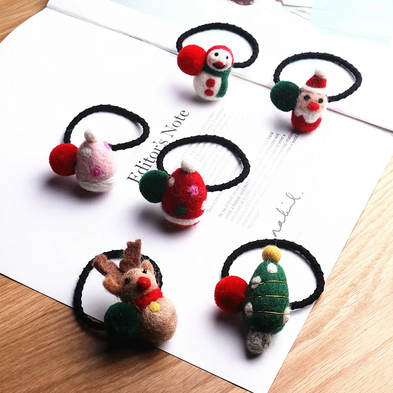 Рождественский подарок аксессуары для волос трехмерная резинка с узелком из