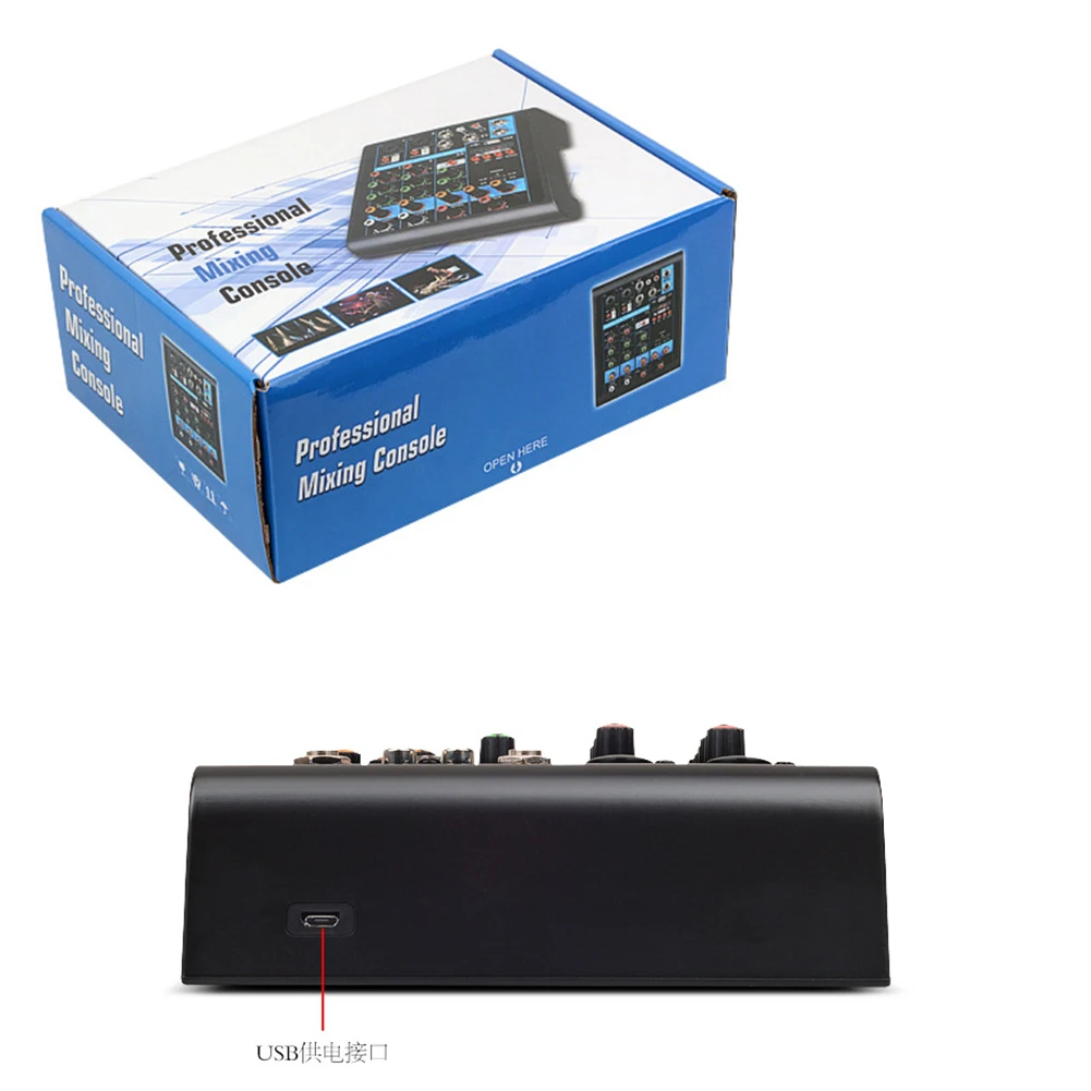 4 канала USB Bluetooth караоке микшерная консоль мини миксер вечерние Live Sound стерео