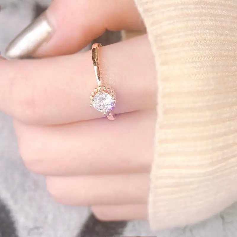 

925 Sterling Silver Color Diamond Rings for Engagement Women Luxury Simulated Anillos Gemstone of Fine Jewelry Bizuteria Rings