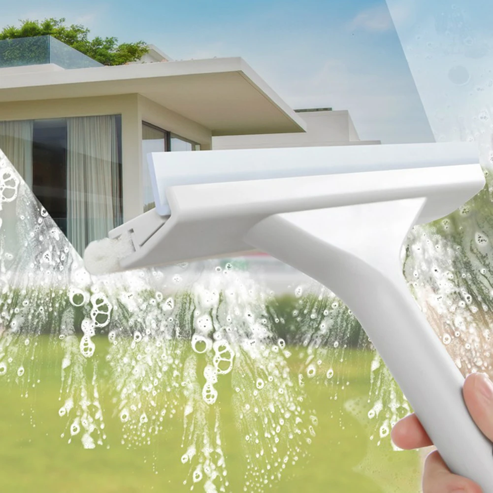 Practical Window Scrubber Wiper Scraper Cleaner Water Car Glass Cleaning Brush for Household Living Room Windows | Дом и сад