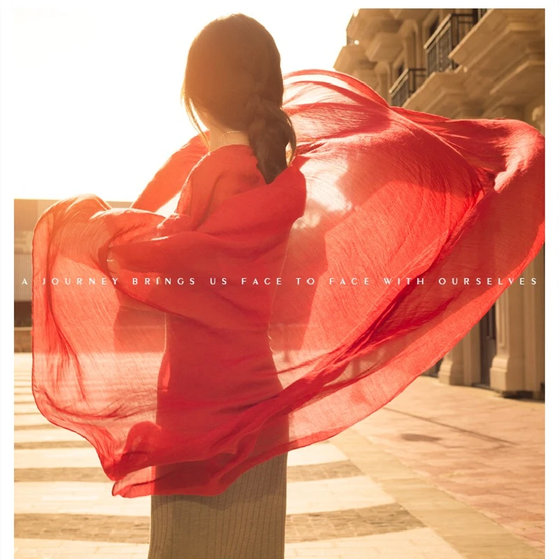 

Geewell Scarf Women Summer Cotton Linen Solid Color Multifunction Sandy Beach Sunshade Headscarf Long Wraps Lady Present Scarf