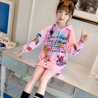 girls sweatshirts babys kids outwear 2021 printed spring autumn top teenagers pullover formal sport cotton childrens clothing