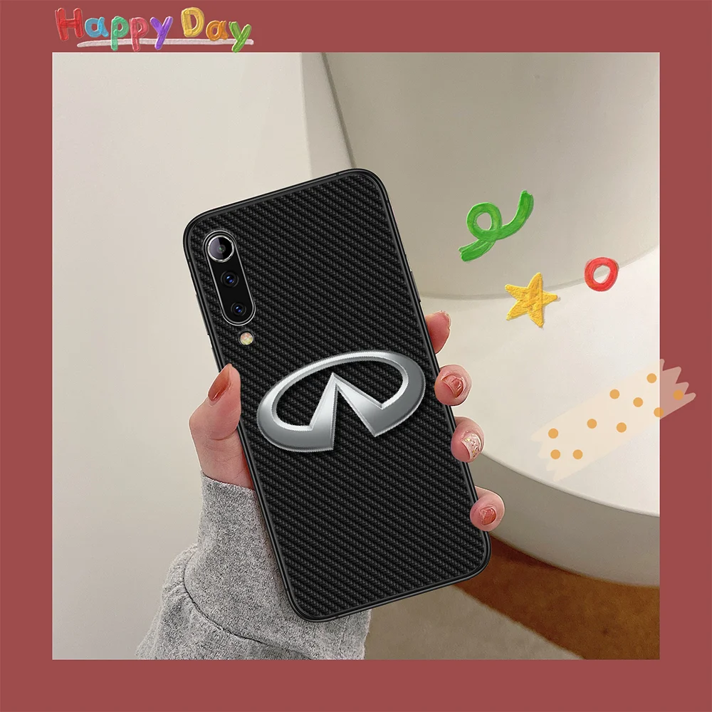 

Car I-Infiniti Logo Phone Case For XIAOMI MI Note 8 9 T 10 Pro Lite SE A2 A3 POCO X M MAX 2 3 black Coque Trend Cell Soft Cover