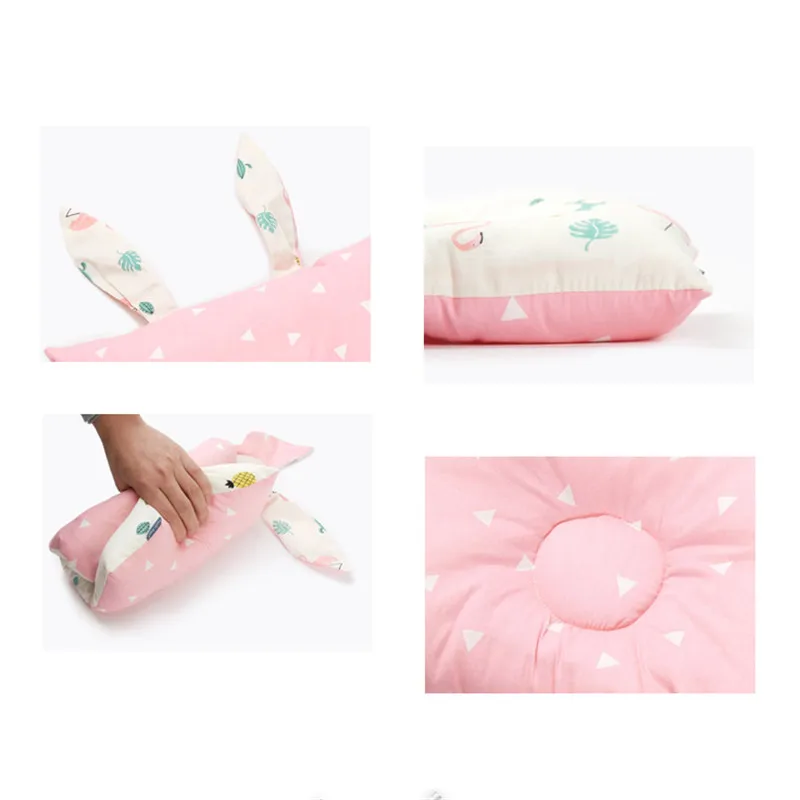 

Goocheer Newborn Baby Soft Pillows Infant Baby Girl Boy Printed Cotton Pillows Positioner Prevent Flat Head Anti Roll Pillows