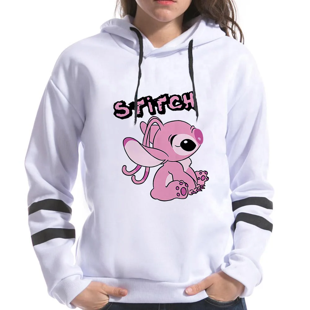 

Kawaii Lilo Stitch Anime Funny Cartoon Hoodies Women Cute Ohana Stitch Manga Sweatshirt Graphic Harajuku Hoody Female Couple