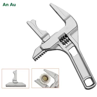 adjustable wrench aluminium alloy large opening bathroom wrench universal spanner repair hand tool for water pipe screw plumbing