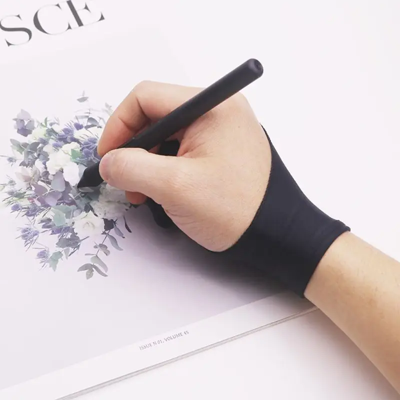 

2 Fingers Drawing Glove Anti-fouling Artist Favor Any Graphics Painting Writing Digital ablet For Right And Left Hand