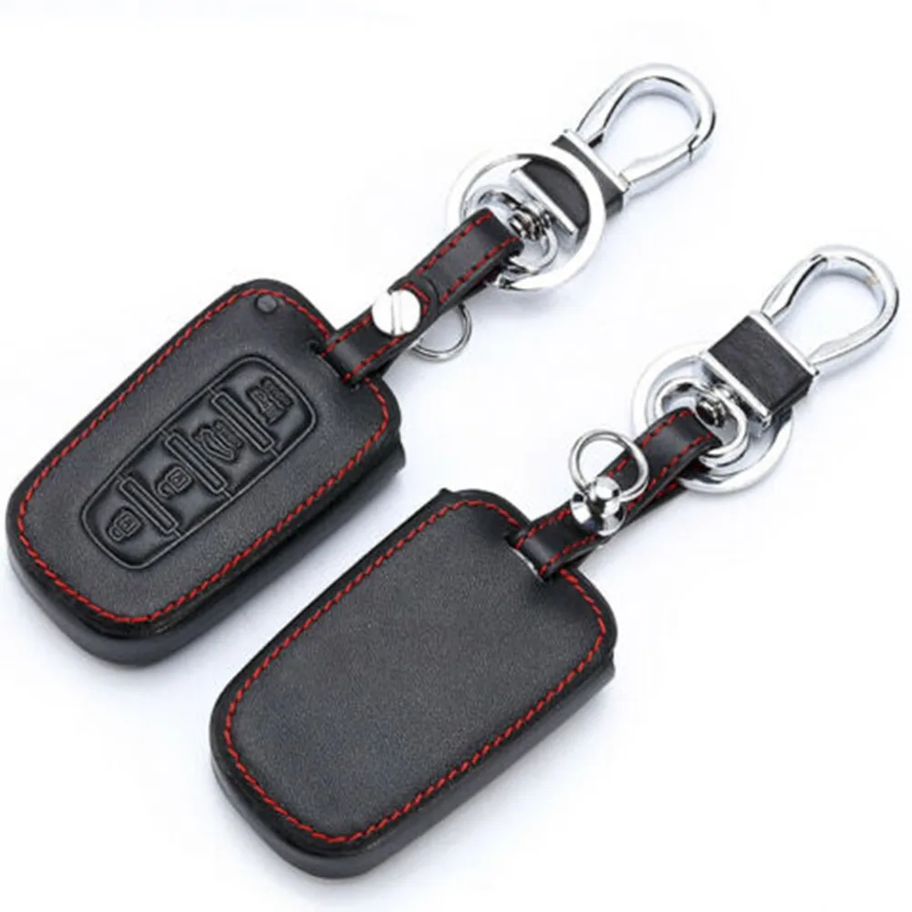 

4 Buttons Leather Car Remote Key Fob Cover Case Holder Fit For HYUNDAI Elantra Premium Soft Leather Material Key Protection