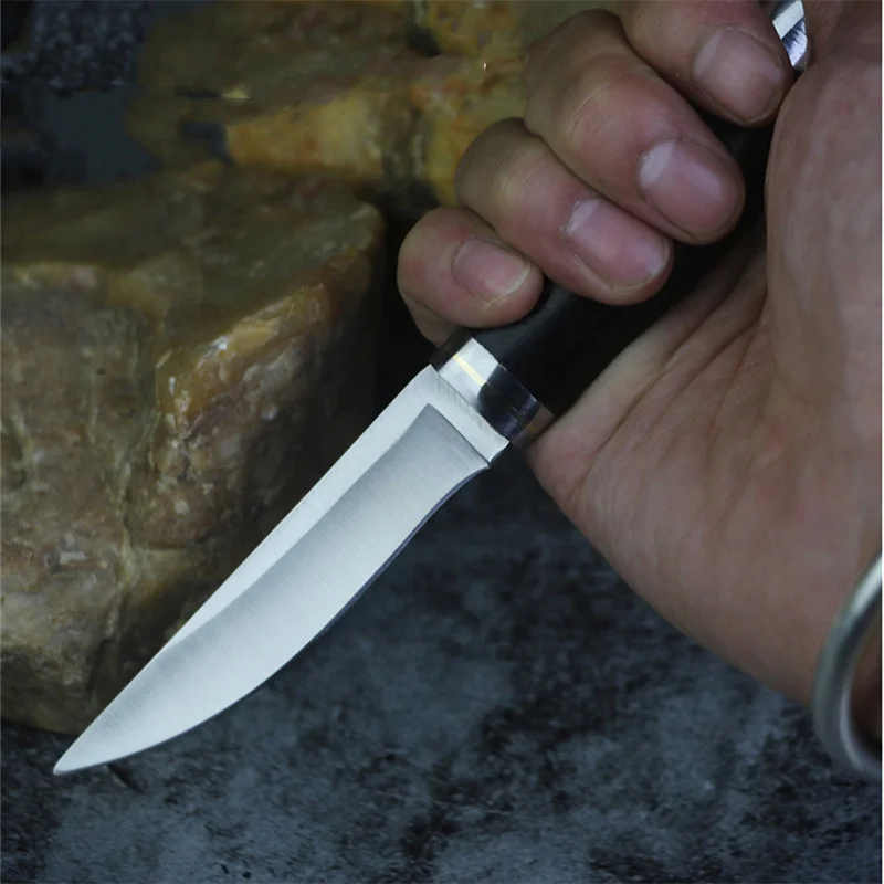 Ручной нож для мяса маленький прямой кемпинга на открытом воздухе искусственный