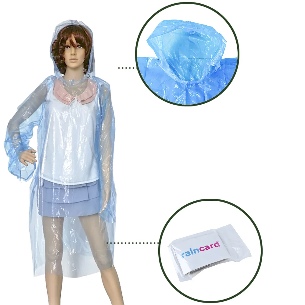 

5pcs Raincard Jacket Women Pocket Portable Raincoat Compact Wallet Card Raincoat
