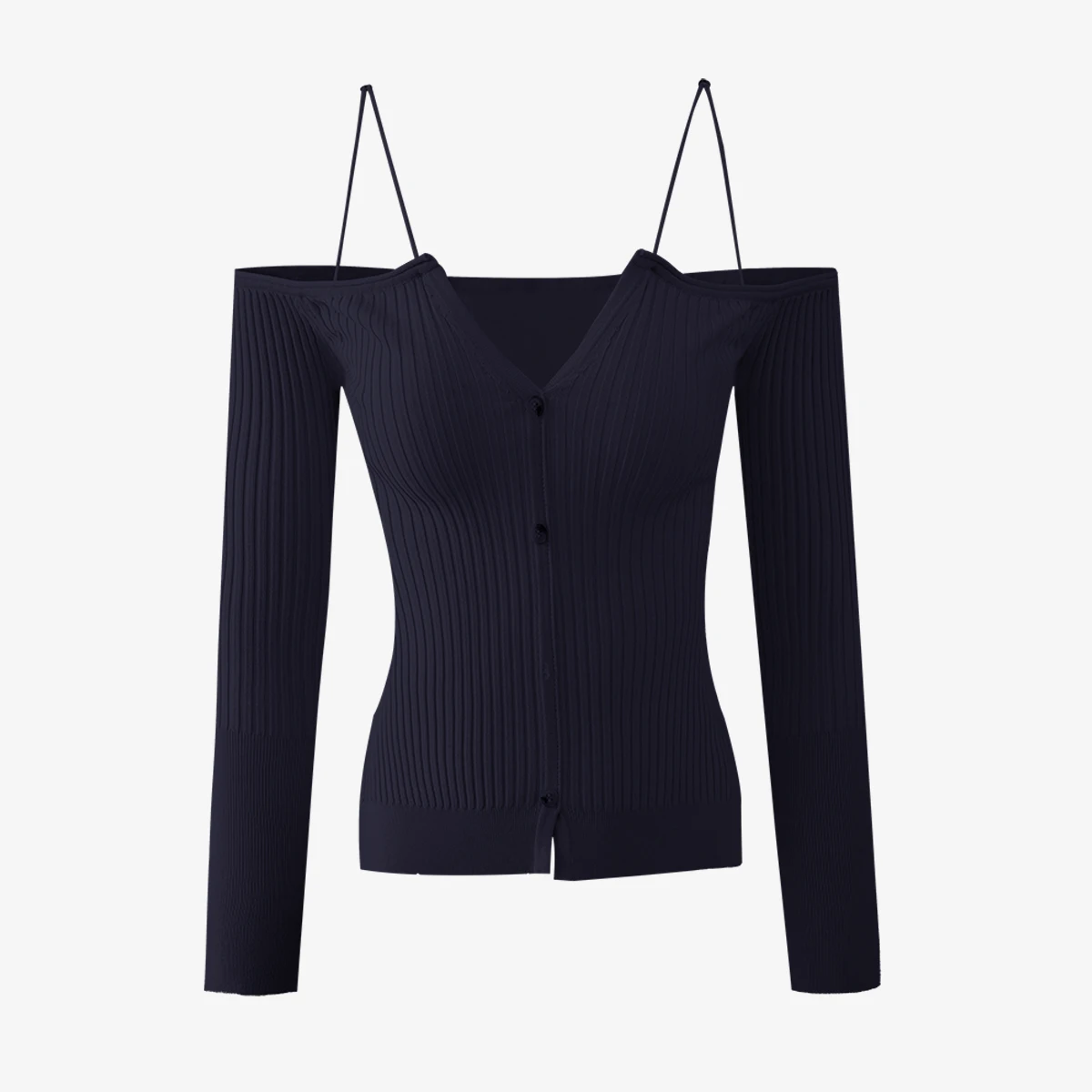 

HarleyFashion Women Y2K Summer Basic Design Skinny Solid Off-the-Shoulder V-neck All-mtach Bodycon Knitting Sweater High Quality