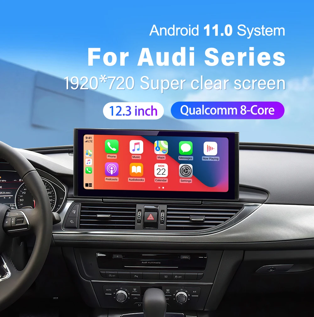 

Android 11 Anti-glare Screen Android Car Radio For Audi A6L 2016-2018 2019 Navigation Multimedia Player Carplay Stereo Receiver