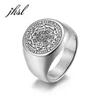 JHSL 14 мм ширина черные Большие мужские массивные кольца со звездой Давида модные ювелирные изделия из нержавеющей стали Размер 7 8 9 10 11 12