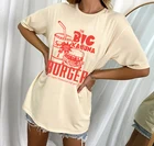 Большая футболка Kahuna с изображением гамбургеров, белая футболка с коротким рукавом для повседневной носки