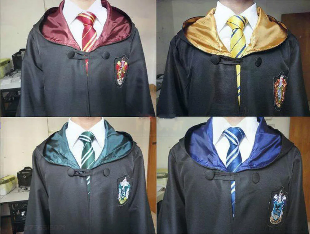Халат накидка костюм галстук шарф палочка очки Ravenclaw Гриффиндор Hufflepuff Слизерин Косплей костюмы Харрис костюм