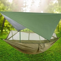 aerial tent outdoor camping 2 person hammock with mosquito net and sun shelter portable parachute swing hammocks