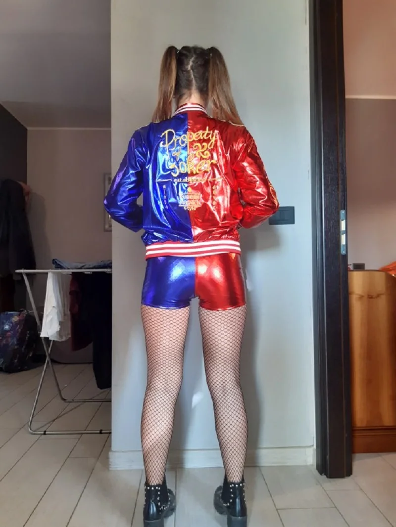2016 Arkham Game Disfraces для взрослых Harajuku Sudaderas Mujer Harley Quinn отряд самоубийц шорты девочек