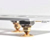 4 set gold speaker spikes isolation cd amplifier turntable pad stand feet double sided adhesive gk99