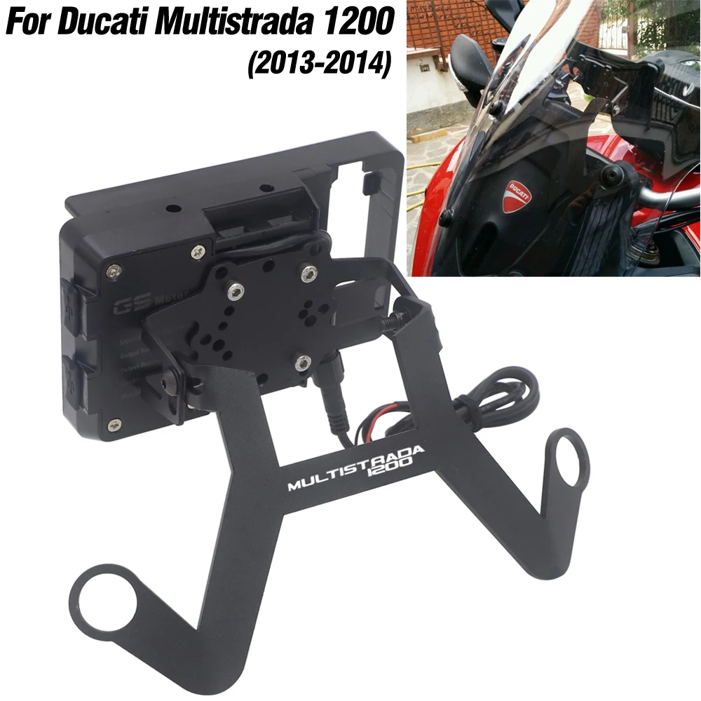 

For DUCATI MULTISTRADA 1200 2013 2014 Stand Holder Phone Mobile Phone GPS Plate Bracket
