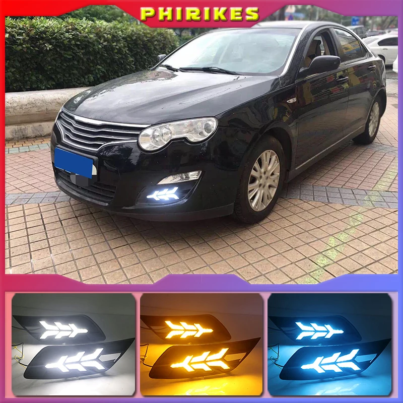 

Дневсветильник Roewe 2009, 2013 ~ 550 года, автомобильные аксессуары, светодиодные ходовые огни для Roewe 550, противотумансветильник