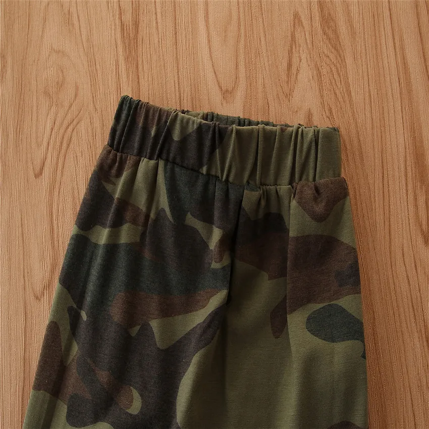 

Boys Clothes Set 2020 Autumn New Style European and American Boys Camouflage Long Sleeve Hooded Long Trousers Two-piece Suit