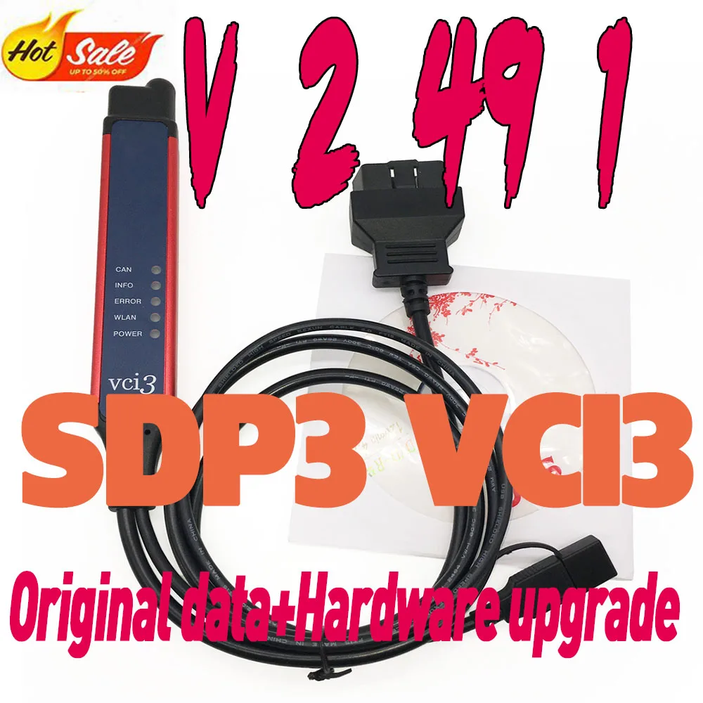 Сканер A + VCI3 V2.49.1 SDP3 беспроводной сканер для диагностики грузовиков VCI 2021