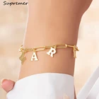 Цепочка на заказ Supremer с зажимом из нержавеющей стали для женщин и девушек, Индивидуальные ювелирные изделия, подарок на день рождения