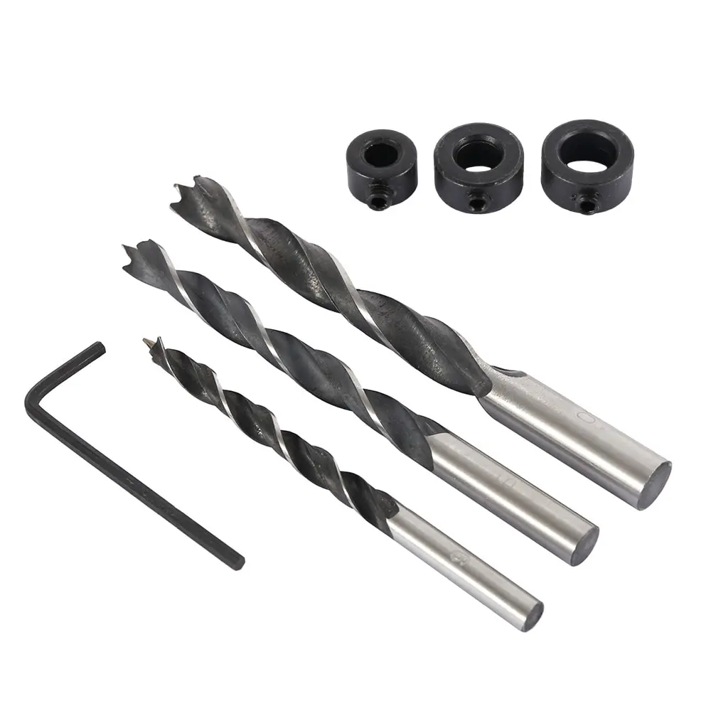 

Diy CarpentryTool Pocket Hole Jig Kit 6/8 /10mm Woodworking 15 Angle Drill Guide Set Hole Puncher Locator Jig Drill Bit Set For