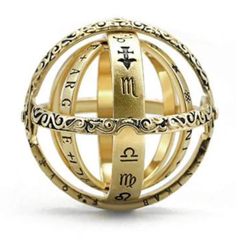 Модные ювелирные кольца мужское Золотое двухцветное кольцо креативное с