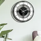Настенные часы, большие декоративные настенные часы 3D сделай сам в современном стиле, черные, уникальные