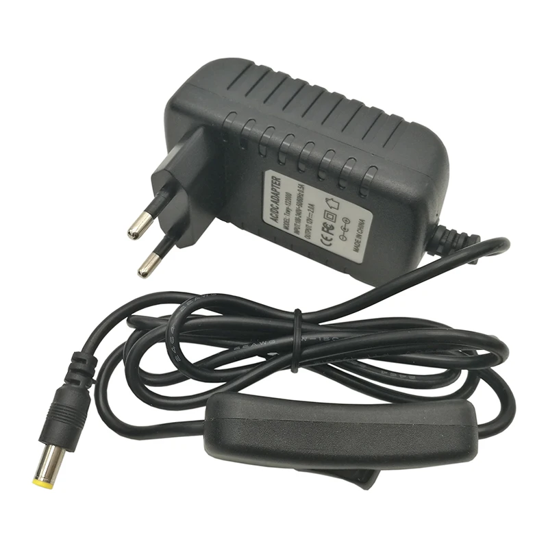 Новое поступление 12V 2A 100~ 240 В переменного тока, 50/60Hz Входная мощность разъем 12В 2000mA Питание водяной насос постоянного тока адаптер с выключателем