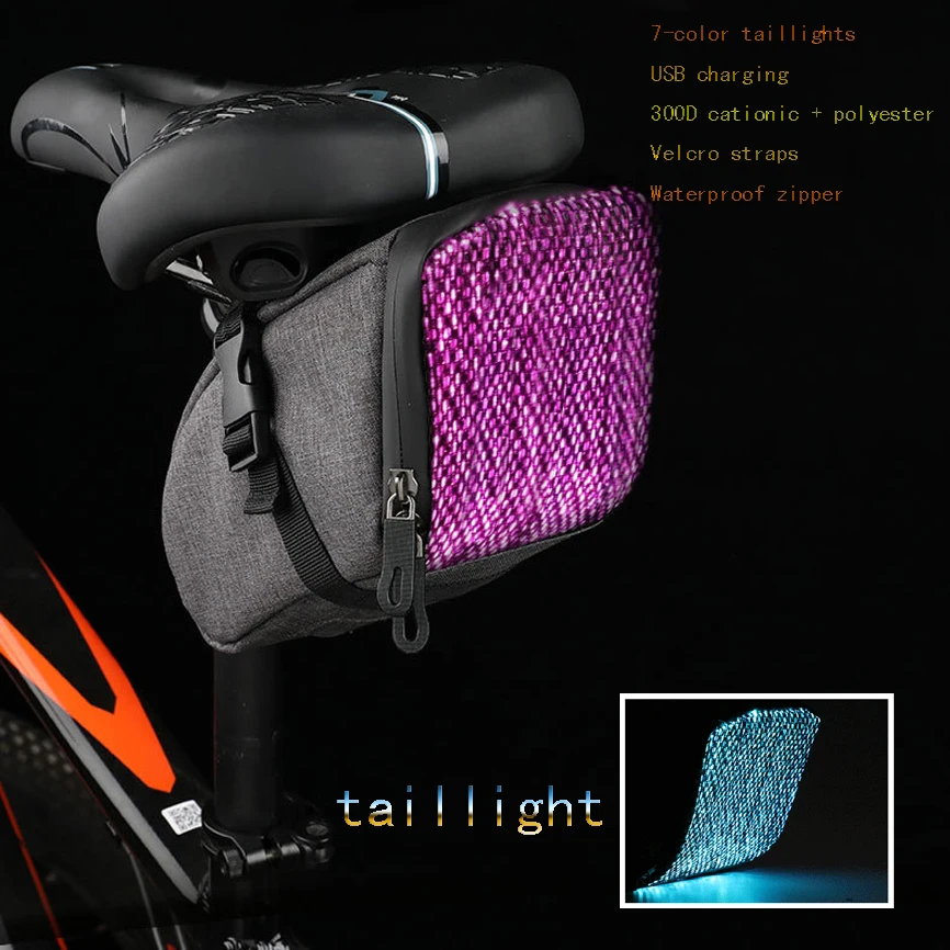 

Bicycle Waterproof Saddle Bag Bike Waterproof Storage Saddle Bag Seat Cycling Tail Rear Pouch Bag Saddle Accessories