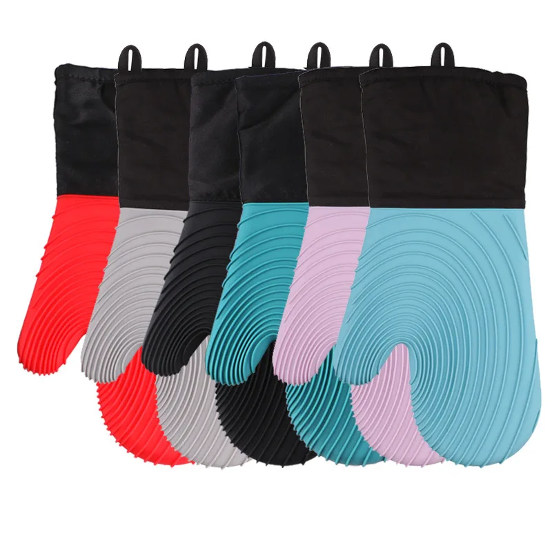 

Nordic High Temperature Microwave Oven Gloves Non-slip Thickening and Cotton Silicone Insulation Baking Gloves JYZ