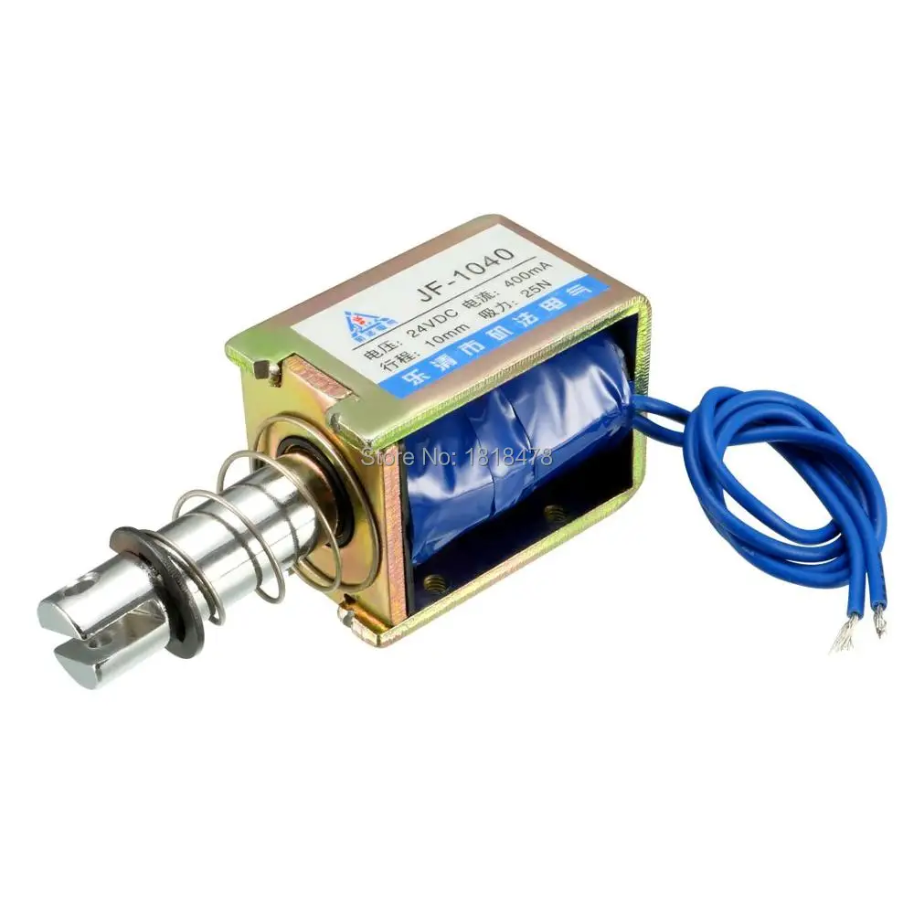 JF-1040 DC6V 12В 24В 25Н 10 мм ход тяги Тип Электромагнитный Электромагнит открытая рама Тип линейного движения