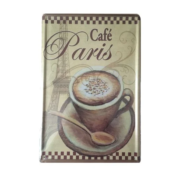 

Vintage Retro Wall Decor Tin Signs,Paris Cafe Coffee Decorative Metal Sign for Home,Pub,Cafe