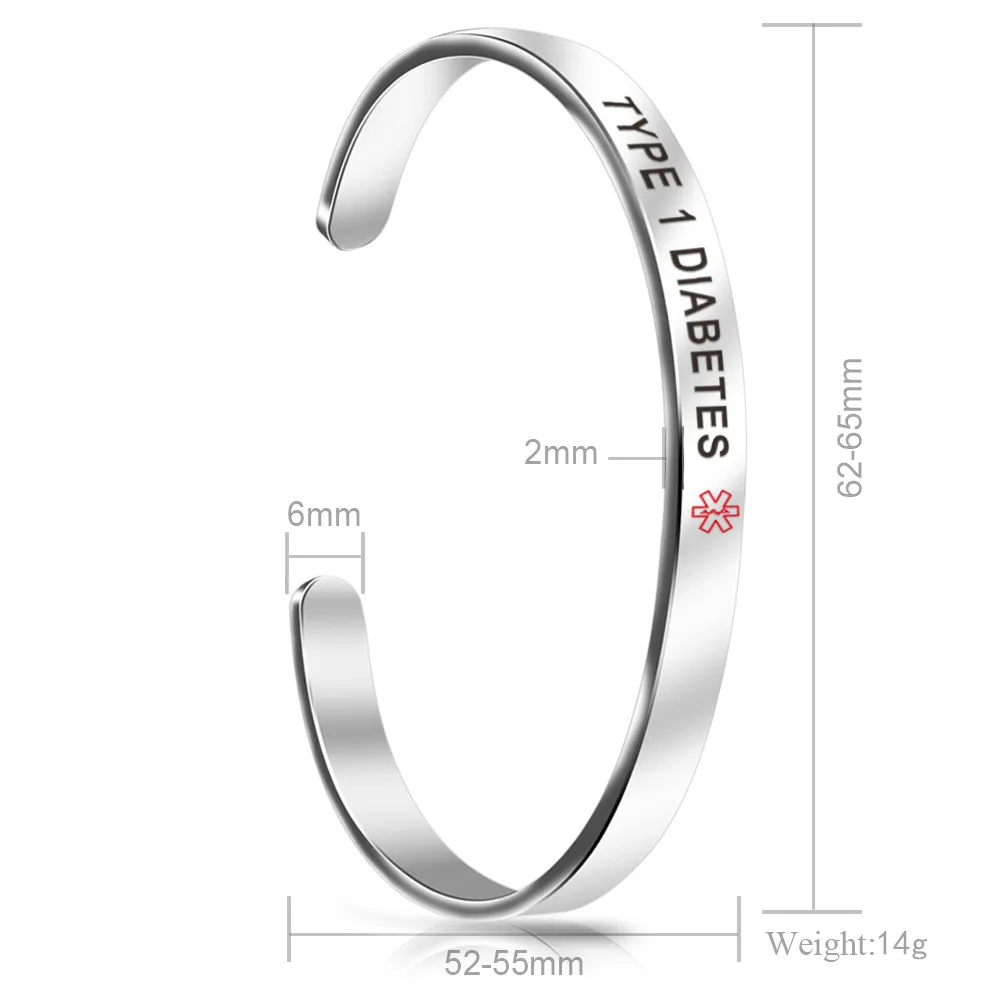 Браслет-манжета из нержавеющей стали с гравировкой 6 мм | Украшения и аксессуары