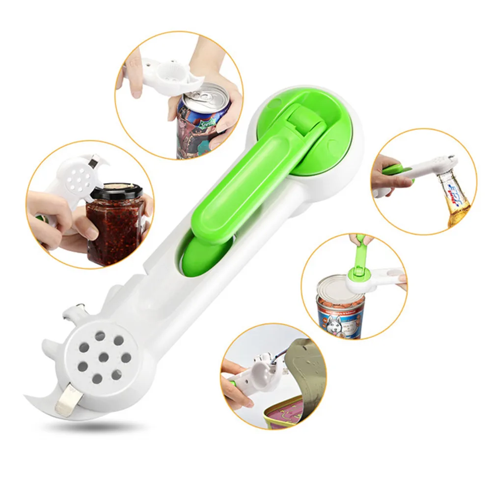 

7 In 1 Multi-Function Can Opener Beer Wine Easy Unbolt Kitchen Cooking Tools Bottle Jars Remover High Quality Wine Beer Opener