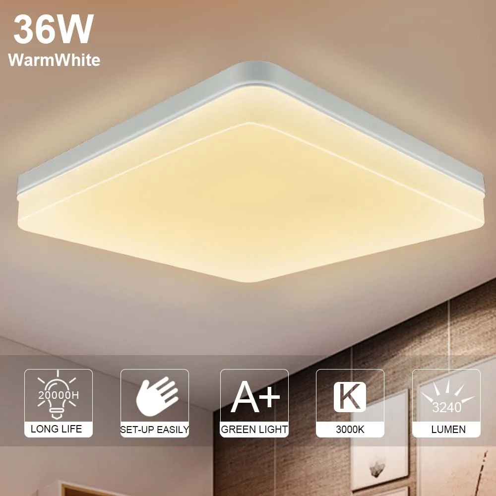 

18W-48W Large Ceiling Led Lamps Room Lights Lighting Fixture Ultrathin Led Light For Bedroom Living Room kitchen White Warmwhite