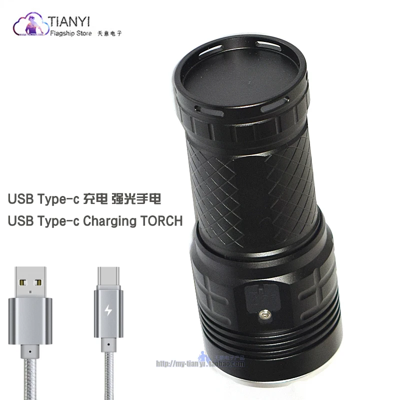 Verkauf Typ C Wiederaufladbare Smart Batterie Display Taschenlampe, Lila UV High Power Super Helle, Dim Aluminium Legierung Taschenlampe