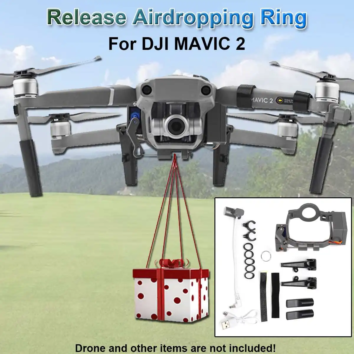 

Air Drop System for DJI Mavic Pro Drone Fishing for Mavic 2 pro zoom AIR 2 Ring Gift Deliver Life Rescue Remote Thrower Kits