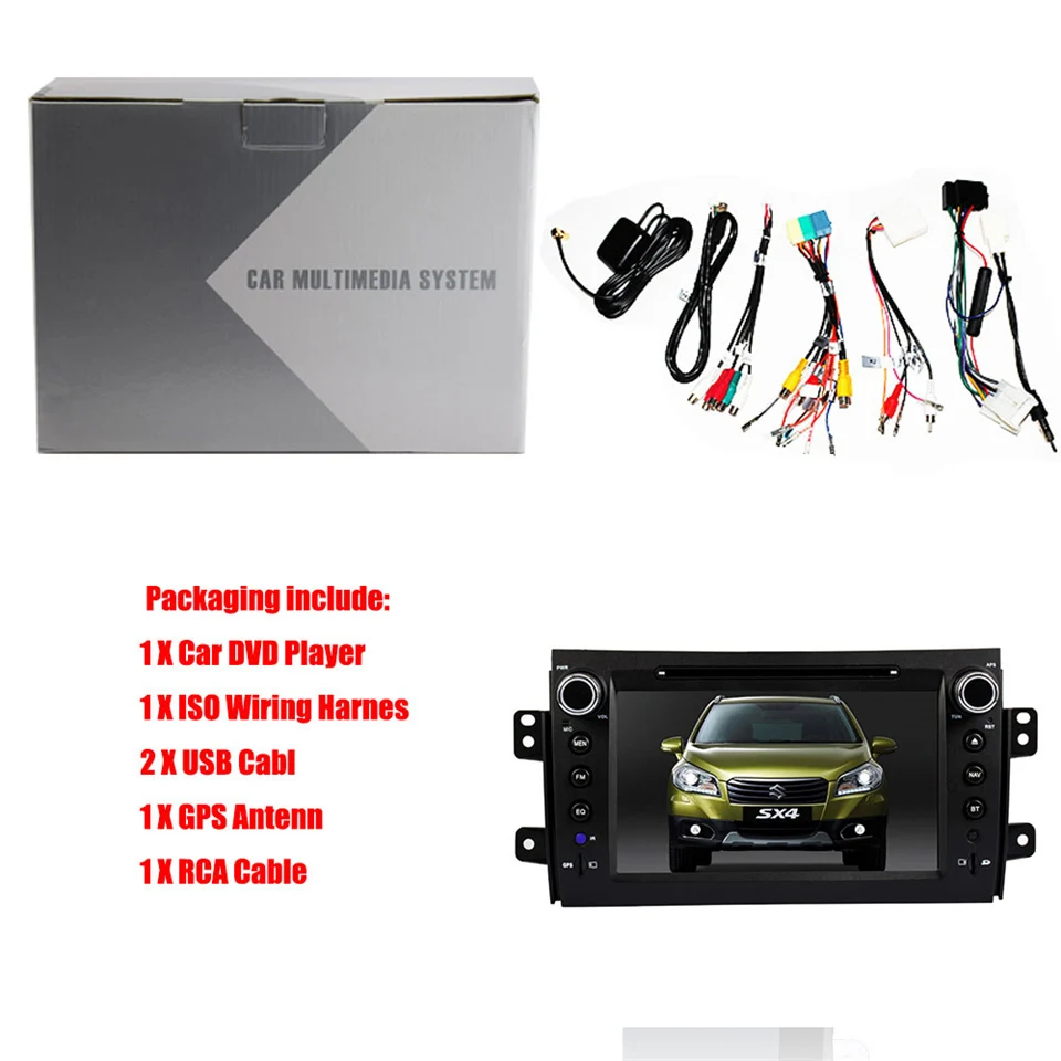 Автомагнитола 2 Din для Suzuki SX4 мультимедийная система на Android 6 с GPS Bluetooth поддержкой