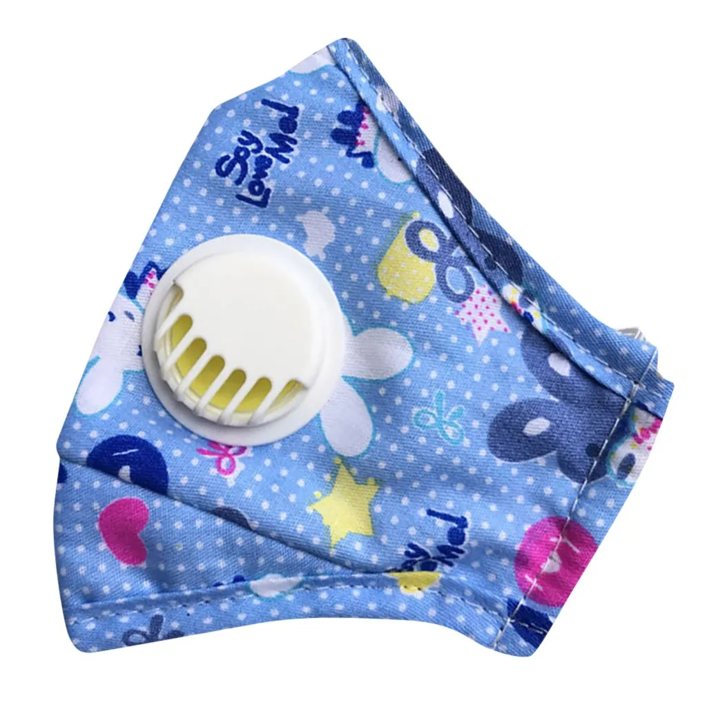 

Kids Cartoon Mouth Mask Printing Dustproof Breathable PM2.5 Cotton Mouth Face Nose Mask Cover With Filter Respirator Anti-Dust