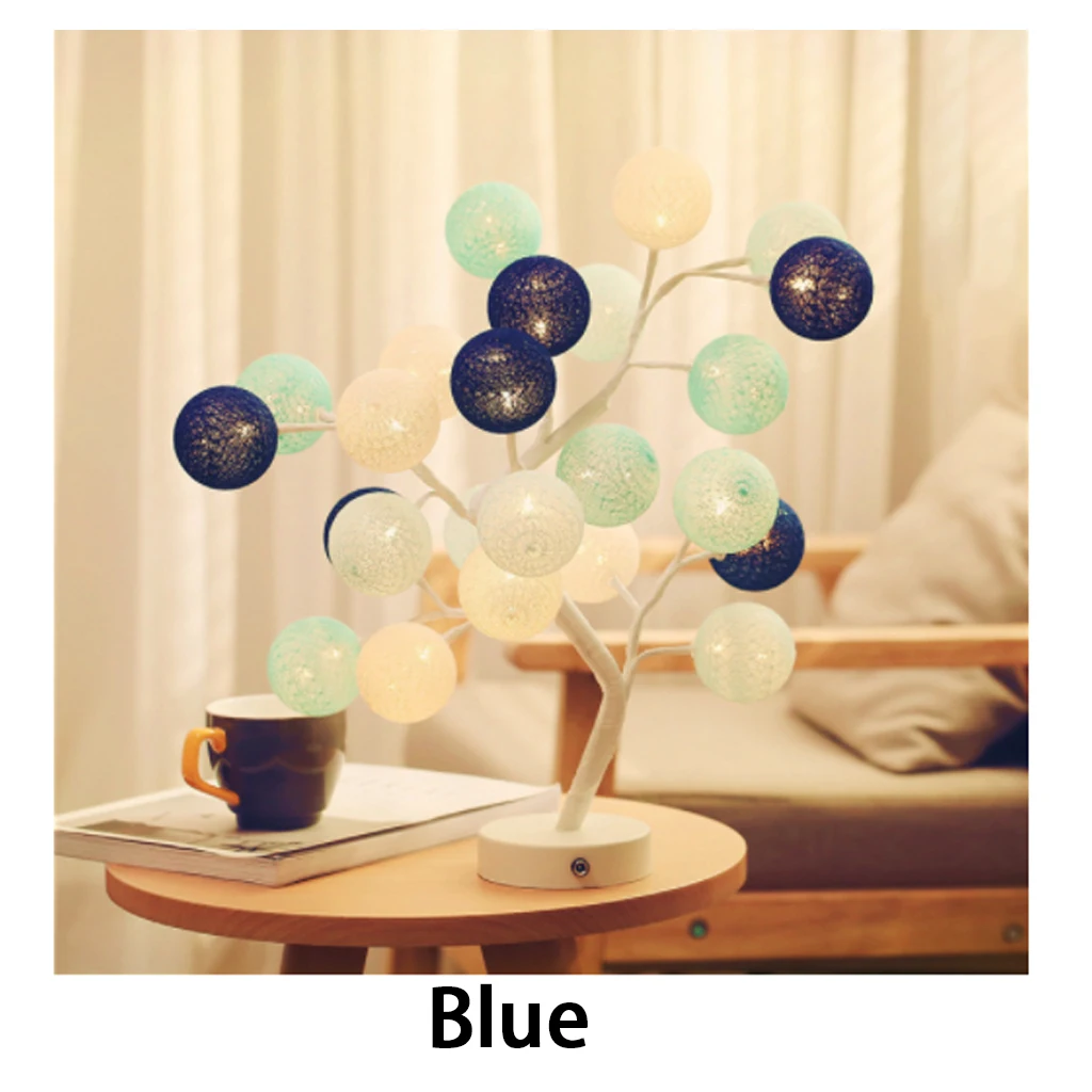 Хлопковый шар лампа для дерева креативный подарок на день рождения ротанговый