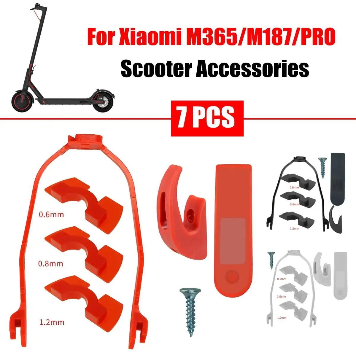 

7pcs Scooter Accessories For Xiaomi M365 M187 Pro Scooter Dashboard Cover Fender Bracket With 3 Damping Wrench Accessories Kit